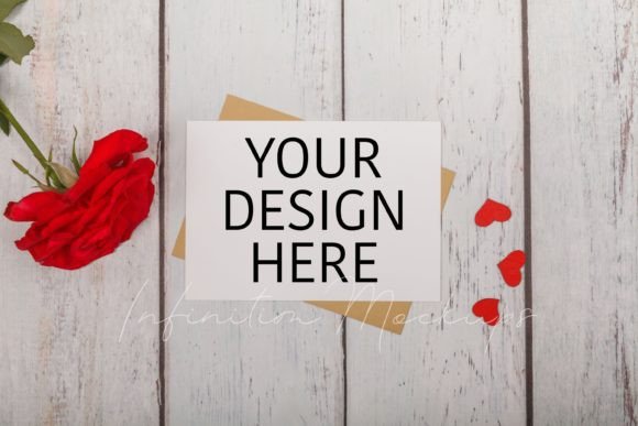 5x7 Valentine's Day Card Mockup