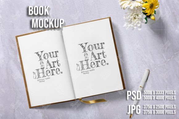 A5 Notebook Page Mockup PSD Template