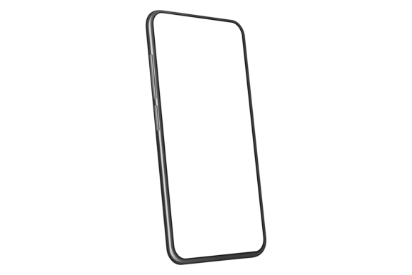 Angled Phone Mockup: Graphics for Branding