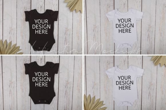 Baby Onesies Mockup Bundle: Graphics for Baby Amp Projects