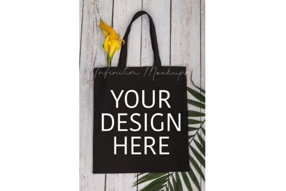 Black Tote Bag Mockup Canvas Tote Mock