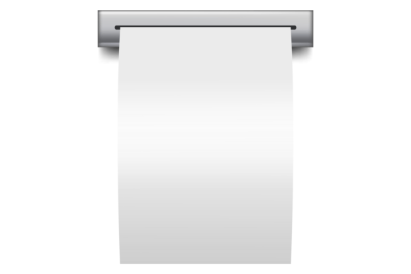 Blank Paper Receipt Mockup: Graphics for Real Local Business