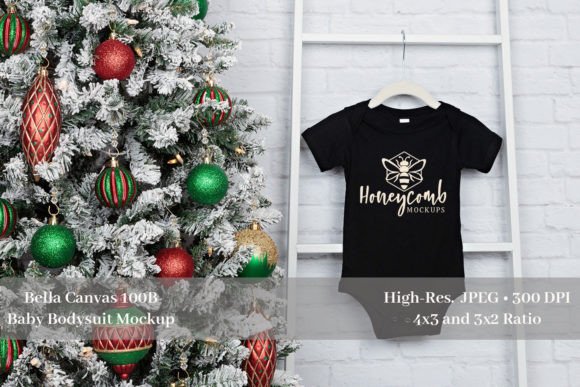 Christmas Black 100B Baby Mockup Graphics