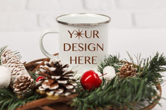 Christmas Mug Mockup Camping Mug Mock Up