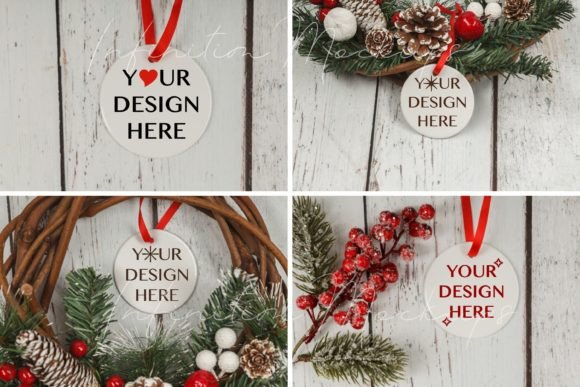 Christmas Ornament Mockup Bundle Graphics