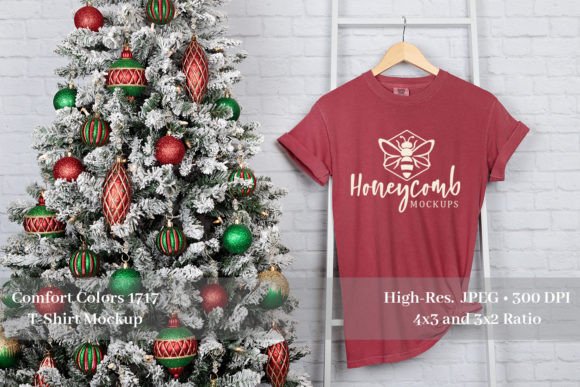 Comfort Colors 1717 Crimson Mockup: Graphics for Christmas Amp Projects