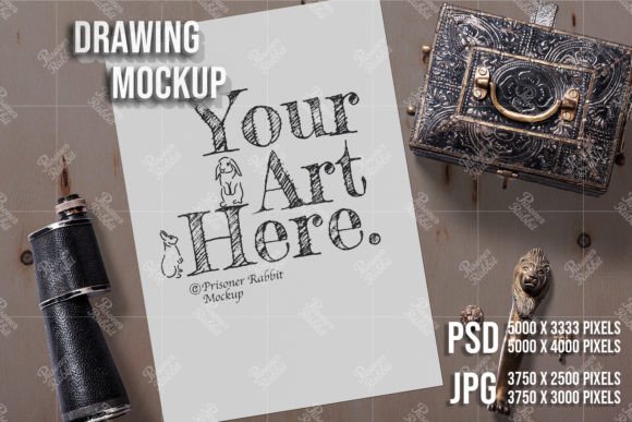 Graphics & Sketchbooks: Drawing Paper Pad PSD Mockup Template