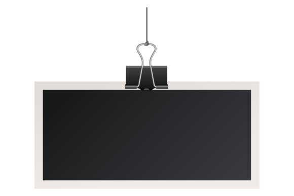 Hnaging Photo Frame Mockup. Realistic Bl Graphics