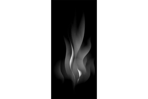Hot Air Mockup. White Vapor Stream. Real