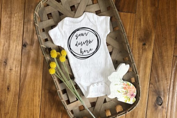 MOCKUP Easter Baby Onesie Styled Mock