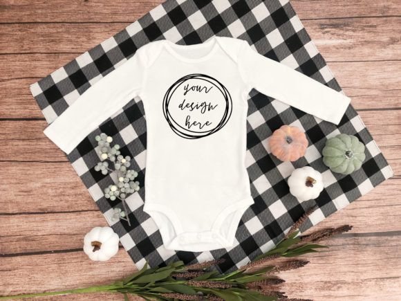 MOCKUP - Fall Baby Styled Onesie Mock