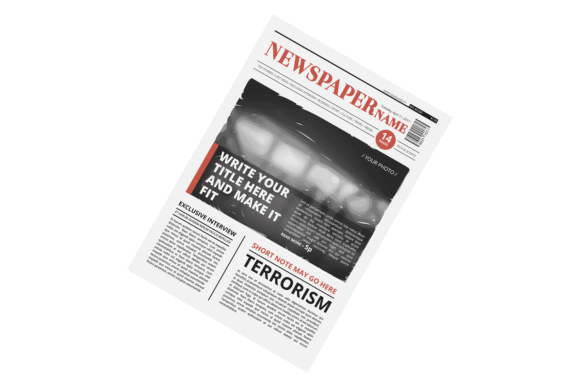 Newspaper Mockup. Front Page with Photo