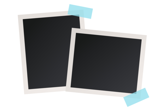 Picture Frames Mockup. Realistic Instant Graphics