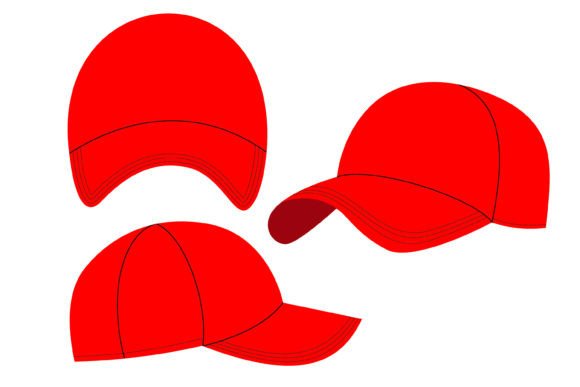 Red Hat Mockup Vectors for Graphics and Caps Amp