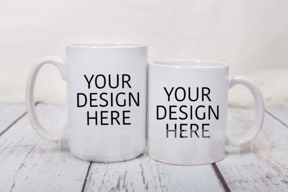 Two Mug Size Mockup Couple Mug Mock Up: Graphics and Mugs Amp