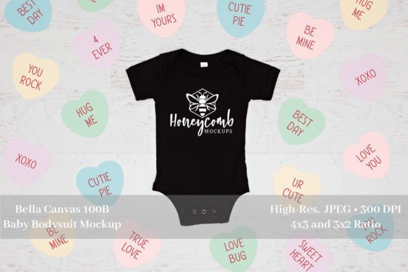 Valentines Baby Mockup Black BC 100B Graphics