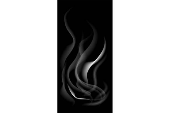 White Air Stream. Smoke Mockup. Graphics