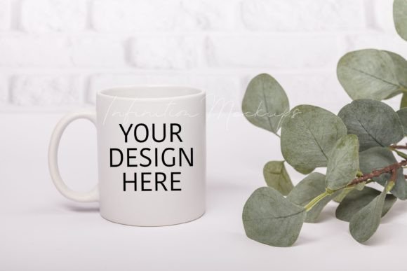 White Coffee Mug Mockup 11 Oz Graphics Mugs Amp